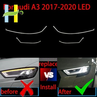 หลอดไฟหน้ารถยนต์ DRL ABS สําหรับ Audi A3 S3 LED 16-18