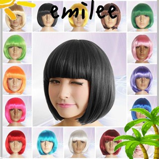 EMILEE วิกผมบ๊อบสั้นตรง สําหรับปาร์ตี้ฮาโลวีน