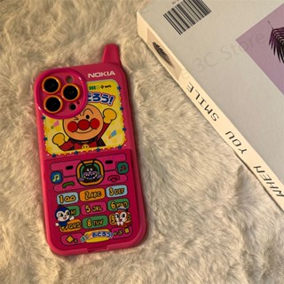 เคสโทรศัพท์มือถือแบบกระจก ฝาพับ ลาย Anpanman Big Brother สําหรับ Iphone 14promax Apple 13 11 Premium 12