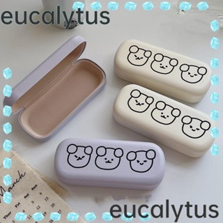 Eucalytus1 กล่องเก็บแว่นตา ลายการ์ตูนหมี แบบพกพา