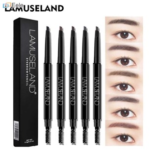 LAMUSELAND Eyebrow Roud Head &amp; Triangle Head Long Lasting Waterproof Eyebrow Pencil ↑Eele