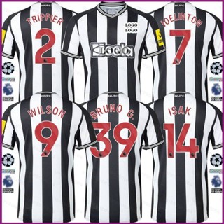 เสื้อกีฬาแขนสั้น ลายทีมชาติฟุตบอล Jay 2023-2024 Newcastle ชุดเหย้า Trippier Wilson Joelinton Isak Bruno พลัสไซซ์