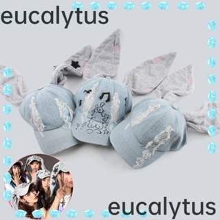 Eucalytus1 หมวกเบสบอล ทรงหูกระต่ายยาว ระบายอากาศ แฟชั่น สําหรับตั้งแคมป์ ท่องเที่ยว