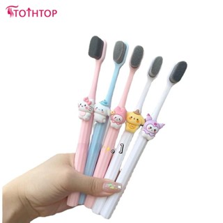 Sanrio Cartoon Soft Toothbrush Student Adult Household Toothbrush Cute Kuromi My Melody Cleaning Toothbrush [TOP]