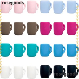 Rosegoods1 ลูกปัดสเปเซอร์ รูปถ้วยกาแฟ และสร้อยข้อมือ สําหรับทําเครื่องประดับ DIY