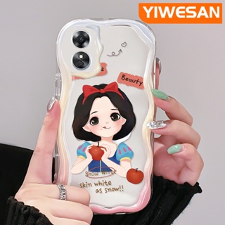 เคสโทรศัพท์มือถือ ซิลิโคนนุ่ม ใส กันกระแทก ลายการ์ตูนสโนว์ไวท์ หลากสี สําหรับ OPPO A17 A17K