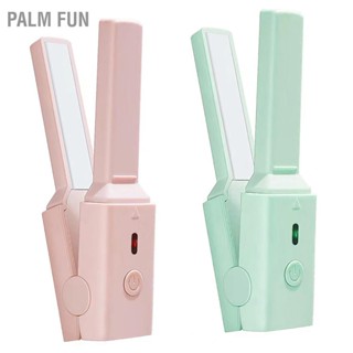  Palm Fun เครื่องหนีบผมขนาดเล็กและเครื่องดัดผมแบบพกพา USB ความร้อนอย่างรวดเร็วเหล็กแบนเครื่องดัดผมจัดแต่งทรงผมเครื่องมือ