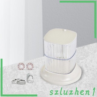 [Szluzhen1] กล่องเก็บอุปกรณ์แต่งหน้า แบบหมุนได้ สําหรับผูกผม โบว์ สร้อยคอ