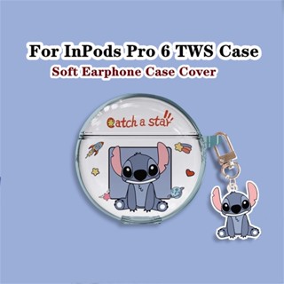 【ของแท้】เคสหูฟัง แบบนิ่ม แบบใส ลายการ์ตูนนักบินอวกาศ สําหรับ InPods Pro 6 TWS Pro6