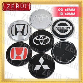 Zr ฝาครอบดุมล้อรถยนต์ 65 มม. ID 60 มม. สําหรับ HONDA TOYOTA MITSUBISHI 4 ชิ้น