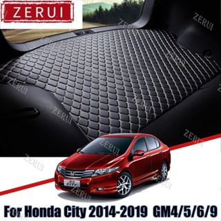 Zr แผ่นเสื่อหนังรองท้ายรถยนต์ สําหรับ Honda City 2014-2019 2020 GM4 5 6 9