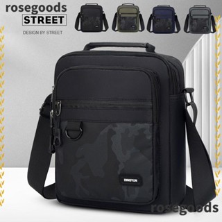 Rosegoods1 กระเป๋าสะพายข้าง ทรงสี่เหลี่ยม มีซิป สีพื้น แฟชั่น สําหรับเดินทาง