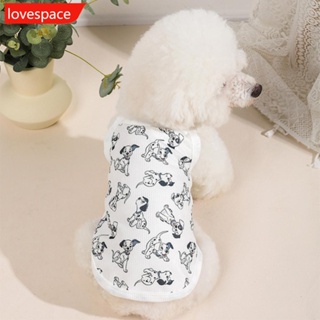 Lovespace เสื้อยืดแขนกุด ลายหมีน่ารัก แฟชั่นฤดูร้อน สําหรับสัตว์เลี้ยง สุนัข แมว B6M7