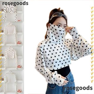 Rosegoods1 เสื้อคลุมกันแดด แขนยาว ป้องกันรังสียูวี ระบายอากาศ สําหรับผู้หญิง