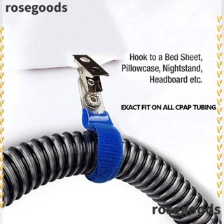 Rosegoods1 ที่วางหลอด CPAP ติดผนัง ฟรีคลิปหนีบท่อ CPAP, ทนทาน นอนหลับ แอปนิว CPAP ชั้นแขวน ในครัวเรือน