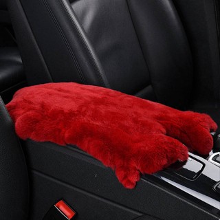 Chenzi Rex Rabbit Fur Armrest Box Mat Winter New Soft Smooth Rex Rabbit Leather Gloves Full Leather Central Ornaments kxNF