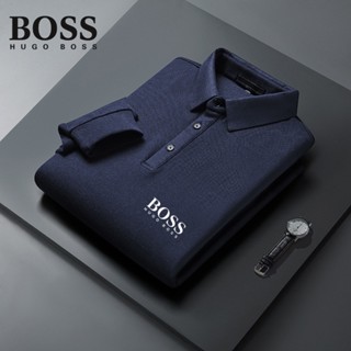 เสื้อโปโล BOSS สวมใส่สบาย แฟชั่นฤดูใบไม้ผลิ และฤดูใบไม้ร่วง สําหรับผู้ชาย