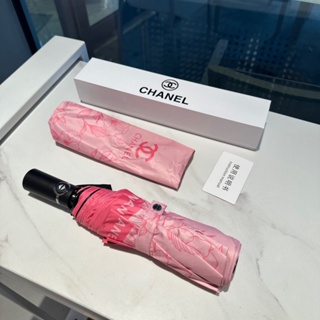 Chanel ร่มกันแดดอัตโนมัติ กัน UV แบบพกพา ทนทาน 45