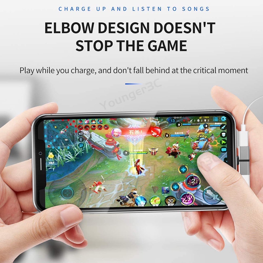 2 In 1 อะแดปเตอร์แปลงสายชาร์จหูฟัง Type C เป็น 3.5 มม. - รูปที่ 5