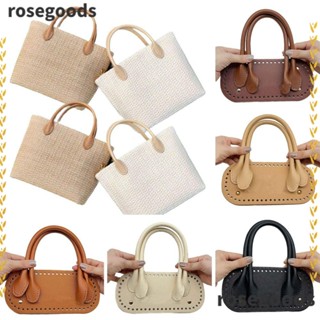 Rosegoods1 สายกระเป๋าหนัง PU แฮนด์เมด พร้อมรู ทนทาน DIY 3 ชิ้น ต่อชุด