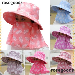 Rosegoods1 หมวกปีกกว้าง ป้องกันแดด สําหรับกลางแจ้ง