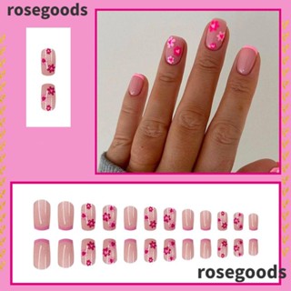 Rosegoods1 เล็บปลอม DIY ลายดอกไม้