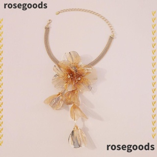 Rosegoods1 สร้อยคอโช้กเกอร์ โลหะ หรูหรา เครื่องประดับคอ