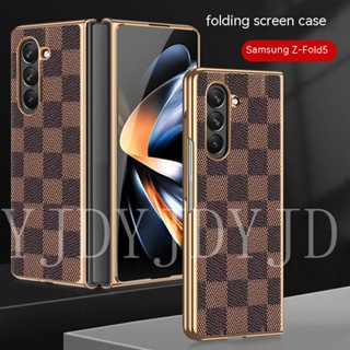 Yjd เคสโทรศัพท์มือถือหนัง TPU แบบบางพิเศษ กันกระแทก สําหรับ Samsung Z Fold5