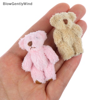 Blowgentlywind ตุ๊กตาหมีผมยาว 4.5 ซม. แฮนด์เมด DIY อุปกรณ์เสริม สําหรับตกแต่งเสื้อผ้า โทรศัพท์มือถือ