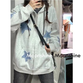 Moon เสื้อกันหนาว เสื้อคลุม ย้อนยุคในอเมริกา oversize 2023 NEW AG081228