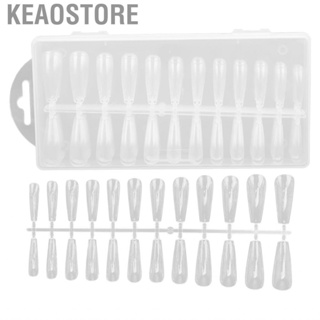 Keaostore 240pcs Fake Nail Tips Clear Full Cover False Nails Artificial