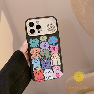 For เคสไอโฟน 14 Pro Max [Cute Monster] เคส Phone Case For iPhone 14 Pro Max Plus 13 12 11 X XS Max XR SE 8 7 For เคสไอโฟน11 Ins Korean Style Retro Classic Couple Shockproof Protective TPU Cover Shell