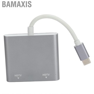 Bamaxis Type C Converter To 2 In 1 HD Multimedia Interface Adapter Plug Play