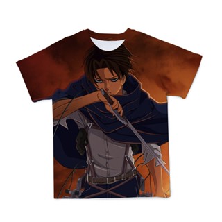 เสื้อยืด พิมพ์ลายอนิเมะ Attack On Titan แฟชั่นสําหรับผู้ชาย 2022