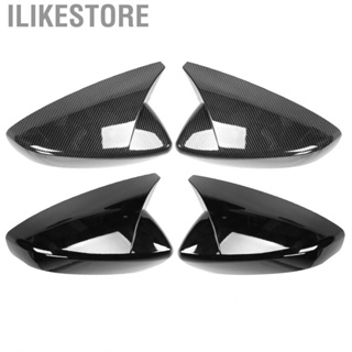 Ilikestore auto car accessories Pair Horn Style Side Mirror Cap Housing Protector Cover Fit for Mazda 3 Axela 2020  emblem