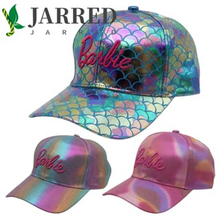 Jarred หมวกเบสบอลแฟชั่น ปักลายการ์ตูนบาร์บี้ สีชมพู สําหรับเด็กผู้ชาย