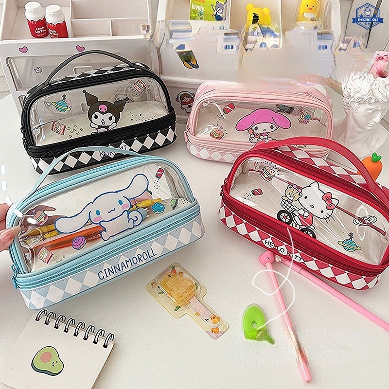SANRIO กระเป๋าดินสอ ขนาดใหญ่ จุของได้เยอะ ลาย My Melody Cinnamoroll เหมาะกับของขวัญ