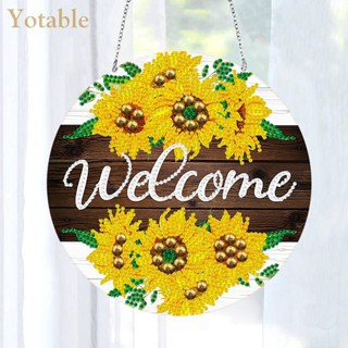 [Yotable.th] จี้คริสตัล พลอยเทียม รูปดอกทานตะวัน แฮนด์เมด DIY สําหรับตกแต่งบ้าน สวน