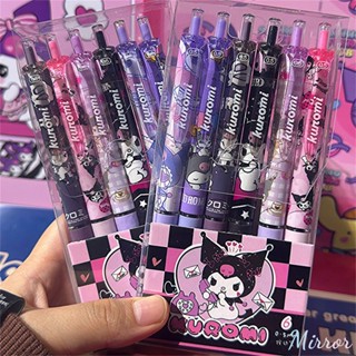 Sanrio Cartoon Quick-drying Writing Smooth Learning Tool Ink Pen Cartoon Sanrio Pen Set Kt Cat Kuromi Fine Nib Press Pen ปากกาเขียน M