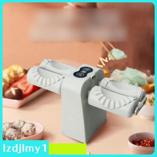 [Lzdjlmy1] เครื่องทําเกี๊ยวไฟฟ้า แบบหัวคู่ ชาร์จ USB สําหรับร้านอาหาร ครัวเรือน