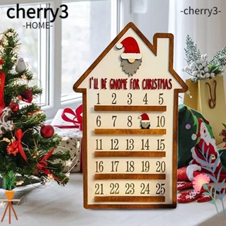 Cherry3 ปฏิทินไม้ นับถอยหลัง ถอดออกได้ สําหรับแขวนตกแต่งบ้านผีสิง คริสต์มาส DIY