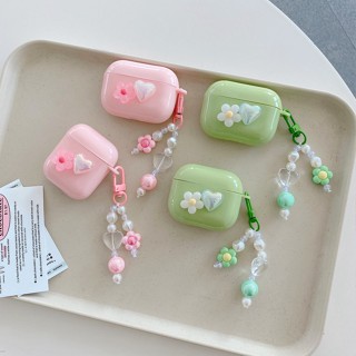 เคสหูฟังซิลิโคน ลายดอกไม้ หรูหรา หลากสี สําหรับ AirPods Pro 2 3 airpod 2 airpod 3