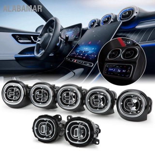 ALABAMAR 7 pcs 64 สีด้านหน้าด้านหลัง LED Turbine Air Vent Ambient Light Kits เปลี่ยนสำหรับ C-Class W206 S206 2022+