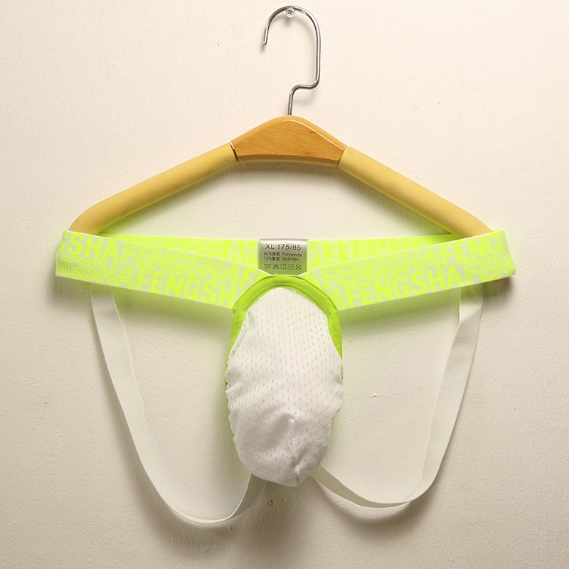 Jockstrap ชุดชั้นในเอวต่ําระบายอากาศ Thongs ตาข่ายสําหรับผู้ชาย