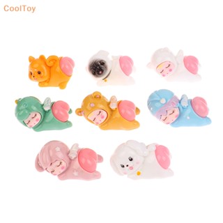 Cooltoy ตุ๊กตาฟิกเกอร์ รูปก้นพีช แพนด้า แมว หมู กระต่ายน่ารัก บีบคลายเครียด งานฝีมือ สําหรับตกแต่งโต๊ะ