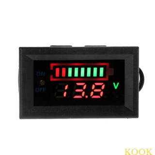 Kook แผงโวลต์มิเตอร์ดิจิทัล USB คู่ 12V สําหรับรถยนต์