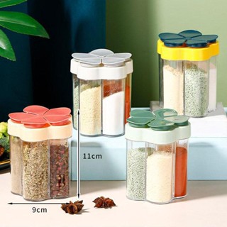 5 In 1 ขวดปรุงรส กันชื้น ฝาพับ ครัว กระป๋องปิดผนึก โหลปรุงรส ครัวเรือน เครื่องปรุง บาร์บีคิว ขวดปรุงรส