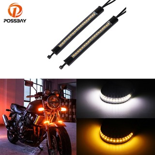 【ขายดี สไตล์】ไฟเลี้ยว LED 2 ชิ้น สําหรับรถจักรยานยนต์ Kawasaki Suzuki Yamaha Honda Cafe Racer Clignotant Moto พร้อมส่ง