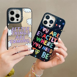 Casetifg เคสโทรศัพท์มือถือซิลิโคน TPU แข็ง กันกระแทก พร้อมกระจก หรูหรา สําหรับ iPhone 11 14 15 12 13 Pro Max