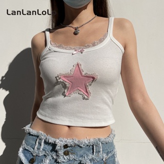 Lanlanlolo เสื้อสายเดี่ยวเซ็กซี่ เข้ารูป สีคอนทราสต์ สําหรับผู้หญิง 2023